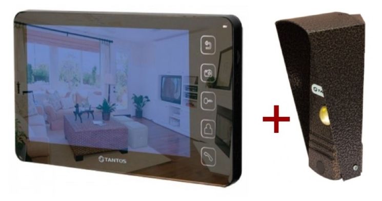 Комплект видеодомофона Tantos Prime SD Mirror + Walle