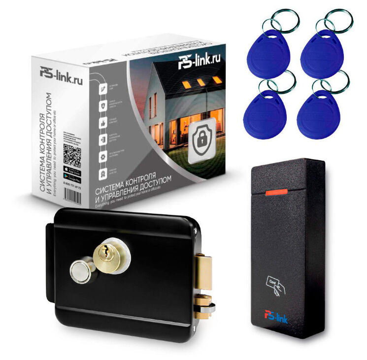 Комплект СКУД KIT-M010MF-WP-B эл. механический замок, RFID