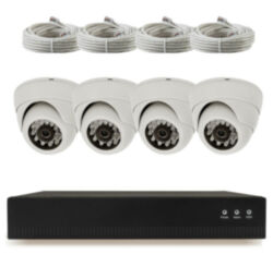 Комплект видеонаблюдения IP Ps-Link KIT-A504IP-POE / 5Мп / 4 камеры / питание POE
