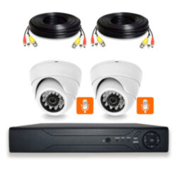 Комплект видеонаблюдения AHD 8Мп Ps-Link KIT-A802HDM / 2 камеры / отдельный микрофон