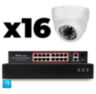 Комплект видеонаблюдения IP 5Мп KIT-A516IP-PL 16 камер, программный датчик движения, удаленный доступ, ночное видение, умный коммутатор
