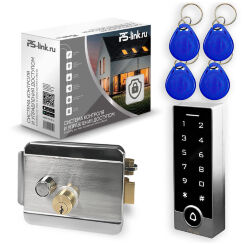 Комплект СКУД  KIT-TB2EM-WP-SS эл. механический замок, сенсорная панель, RFID, металл