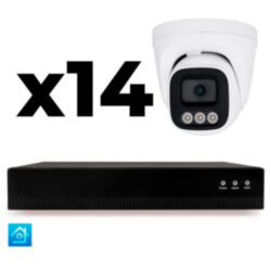 Комплект IP-видеонаблюдения  KIT-A414IP-POE 4 Мп, 14 купольных IP-камер, NVR, 16 PoE портов