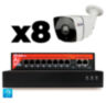 Комплект видеонаблюдения IP 8Мп KIT-C808IP-PL 8 камер для улицы, программный датчик движения, удаленный доступ, ночное видение