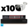 Комплект видеонаблюдения IP 8Мп KIT-C810IP-PL 10 камер для улицы, программный датчик движения, удаленный доступ, ночное видение, умный коммутатор