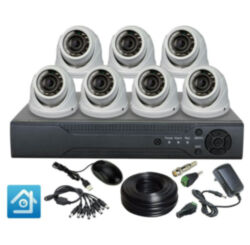 Комплект видеонаблюдения AHD 2Мп Ps-Link KIT-A207HDV / 7 камер / антивандальный
