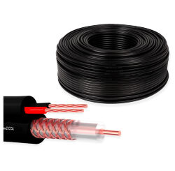 Кабель КВК  KVK-CCA-2035-80 RG-59 + 2 x 0.35 кв.мм. 80м.