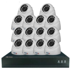Комплект видеонаблюдения IP 2Мп  KIT-A214IP-POE 14 камер с ночной съемкой для помещения, с датчиком движения, питание PoE