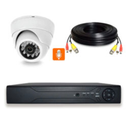 Комплект видеонаблюдения AHD 2Мп Ps-Link KIT-A201HDM / 1 камера / встроенный микрофон