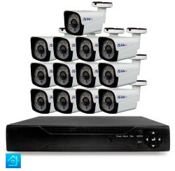 Комплект видеонаблюдения AHD 5Мп  KIT-C513HD 13 камер для улицы, ночная съемка, датчик движения