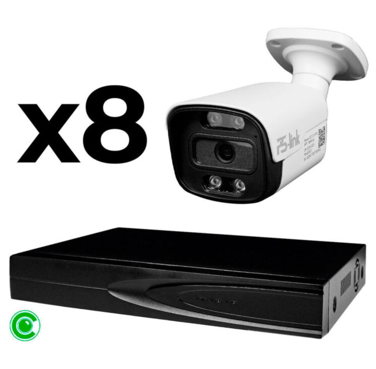 Комплект видеонаблюдения IP 8Мп KIT-C808IP-ST 8 камер для улицы, умная аналитика, детекция человека, детекция автомобиля, область вторжения