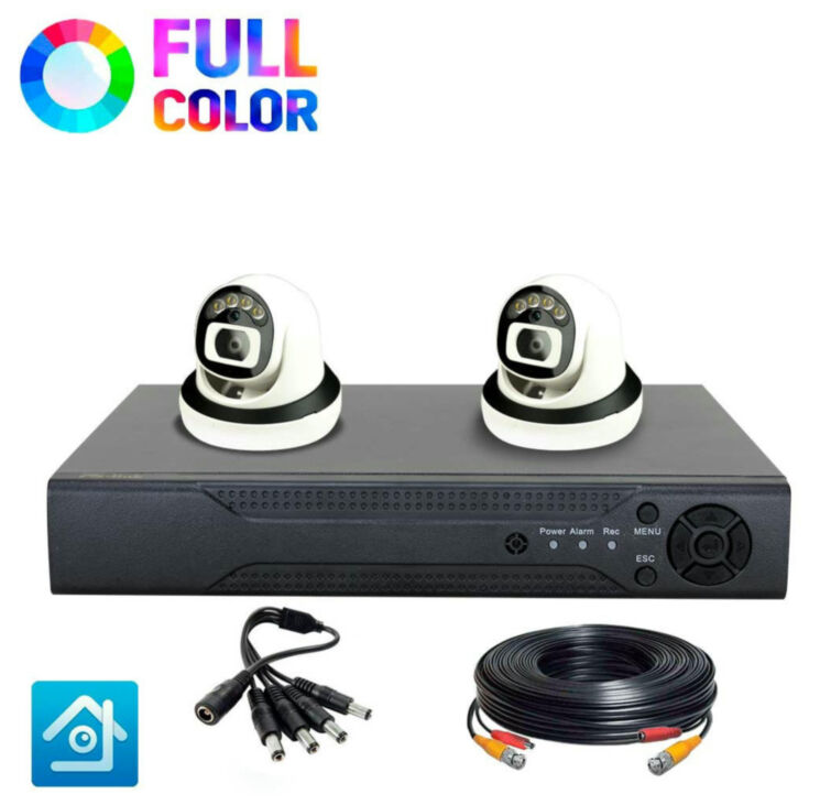 Комплект видеонаблюдения AHD 2Мп Ps-Link KIT-A202HDC / 2 камеры / FullColor