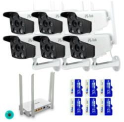Комплект видеонаблюдения WIFI Ps-Link KIT-XMS306R-WIFI / 3Мп / 6 камер
