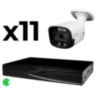 Комплект видеонаблюдения IP 8Мп KIT-C811IP-ST 11 камер для улицы, умная аналитика, детекция человека, детекция автомобиля, область вторжения