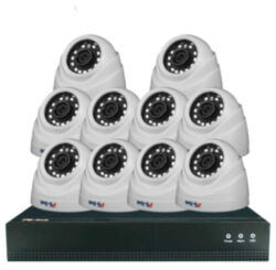 Комплект видеонаблюдения IP 5Мп  KIT-A510IP-POE 10 камер с ночной съемкой для помещения, с датчиком движения, питание PoE
