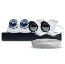 Комплект видеонаблюдения IP Ps-Link KIT-B204IP-POE / 2Мп / 4 камеры / питание POE