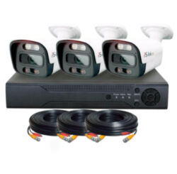 Комплект видеонаблюдения AHD 2Мп Ps-Link KIT-C203HDC / 3 камеры / FullColor