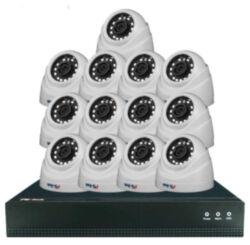 Комплект видеонаблюдения IP 5Мп  KIT-A513IP-POE 13 камер с ночной съемкой для помещения, с датчиком движения, питание PoE