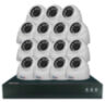 Комплект видеонаблюдения IP 5Мп KIT-A515IP-POE 15 камер с ночной съемкой для помещения, с датчиком движения, питание PoE