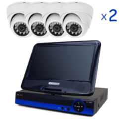 Готовый комплект AHD видеонаблюдения с 8 внутренними камерами 2 Мп и монитором для дома, офиса PST AHD-K9108AH