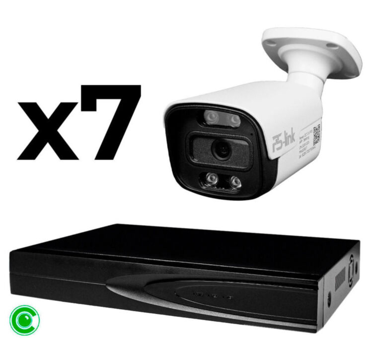 Комплект видеонаблюдения IP 5Мп KIT-C507IP-ST 7 камер для улицы, аналитика, детекция человека, детекция автомобиля, область вторжения