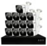 Комплект видеонаблюдения IP 2Мп KIT-С213IP-POE 13 камер с ночной съемкой для улицы, с датчиком движения, питание PoE