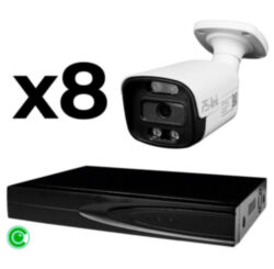 Комплект видеонаблюдения IP 5Мп  KIT-C508IP-ST 8 камер для улицы, аналитика, детекция человека, детекция автомобиля, область вторжения