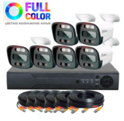 Комплект видеонаблюдения AHD 5Мп Ps-Link KIT-C506HDC / 6 камер / FullColor
