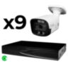 Комплект видеонаблюдения IP 5Мп KIT-C509IP-ST 9 камер для улицы, аналитика, детекция человека, детекция автомобиля, область вторжения