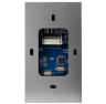 Система СКУД KIT-1203MF-SS на 1 дверь, панель со считывателем RFID 13МГц Mifare, замок накладной серый, НЗ тип