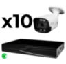Комплект видеонаблюдения IP 5Мп KIT-C510IP-ST 10 камер для улицы, аналитика, детекция человека, детекция автомобиля, область вторжения