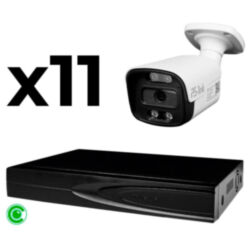 Комплект видеонаблюдения IP 5Мп  KIT-C511IP-ST 11 камер для улицы, аналитика, детекция человека, детекция автомобиля, область вторжения