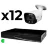 Комплект видеонаблюдения IP 5Мп KIT-C512IP-ST 12 камер для улицы, аналитика, детекция человека, детекция автомобиля, область вторжения