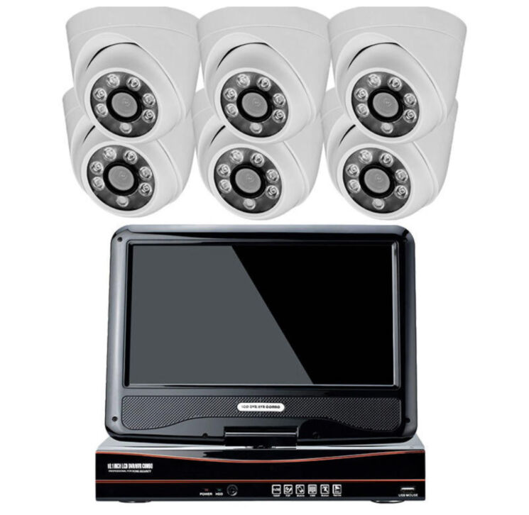 Комплект видеонаблюдения AHD 5Мп KIT-A9506HD 6 камер для помещения, регистратор с монитором