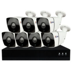 Комплект видеонаблюдения IP 5Мп  KIT-С507IP-POE 7 камер с ночной съемкой для улицы, с датчиком движения, питание PoE