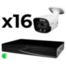 Комплект видеонаблюдения IP 5Мп KIT-C516IP-ST 16 камер для улицы, аналитика, детекция человека, детекция автомобиля, область вторжения