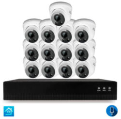 Комплект видеонаблюдения IP 5Мп  KIT-A513IPM-POE 13 камер с микрофоном для помещения, питание PoE, ночная съёмка