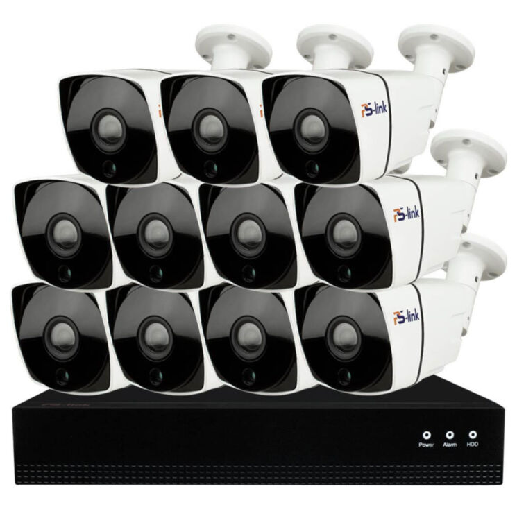 Комплект видеонаблюдения IP 5Мп KIT-С511IP-POE 11 камер с ночной съемкой для улицы, с датчиком движения, питание PoE