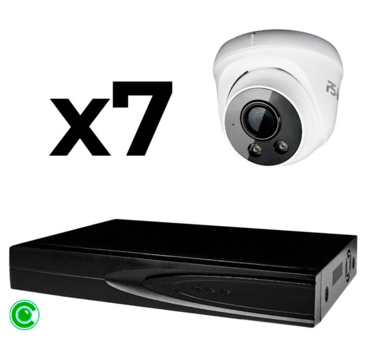 Комплект видеонаблюдения IP 8Мп KIT-A807IP-ST 7 камер для помещения, аналитика, детекция человека, область вторжения