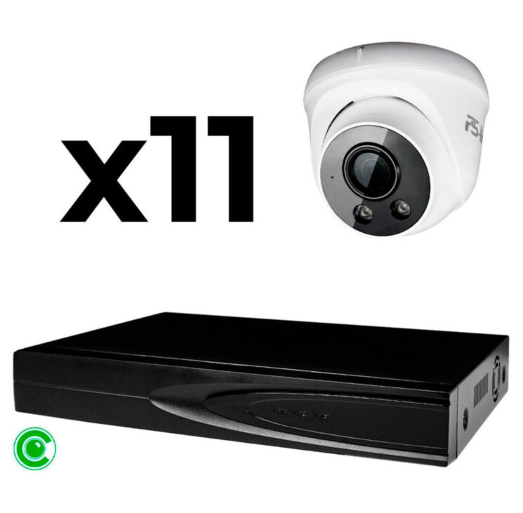 Комплект видеонаблюдения IP 8Мп KIT-A811IP-ST 11 камер для помещения, аналитика, детекция человека, область вторжения