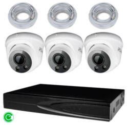 Комплект видеонаблюдения IP 5Мп  KIT-A503IP-ST 3 камеры для помещения, аналитика, детекция человека, область вторжения