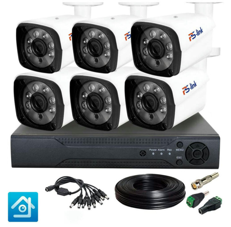 Комплект видеонаблюдения AHD 5Мп Ps-Link KIT-C506HD / 6 камеры