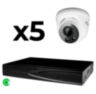 Комплект видеонаблюдения IP 5Мп KIT-A505IP-ST 5 камер для помещения, аналитика, детекция человека, область вторжения