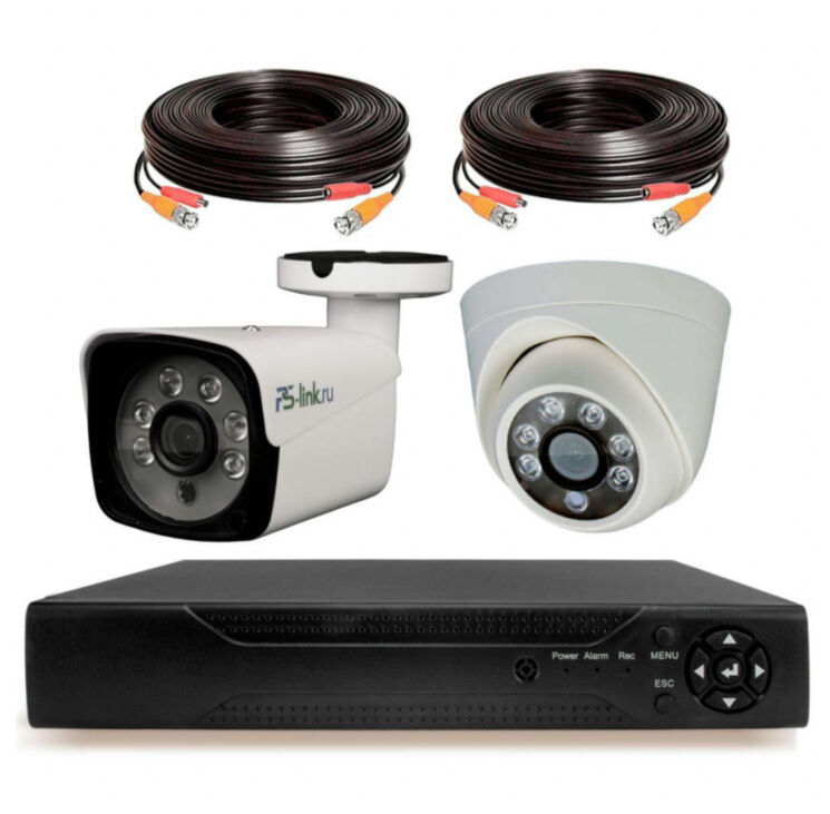 Комплект видеонаблюдения AHD 5Мп Ps-Link KIT-B502HD / 2 камеры