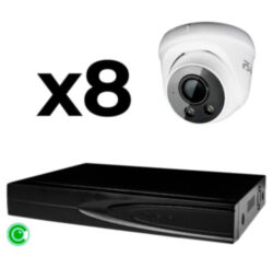 Комплект видеонаблюдения IP 5Мп  KIT-A508IP-ST 8 камер для помещения, аналитика, детекция человека, область вторжения