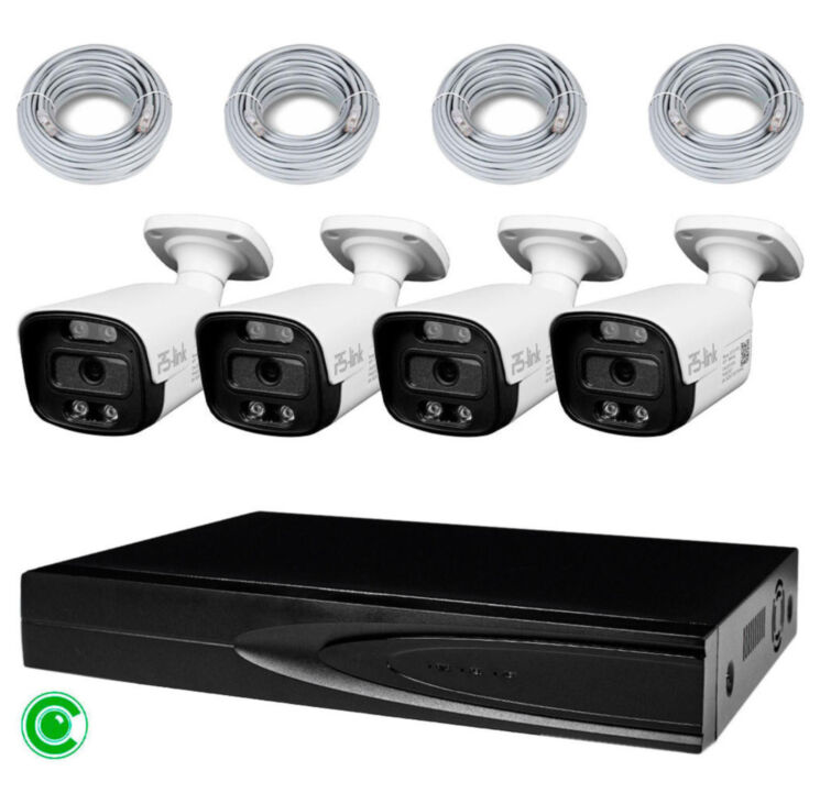 Комплект видеонаблюдения IP 8Мп KIT-C804IP-ST 4 камеры для улицы, умная аналитика, детекция человека, детекция автомобиля, область вторжения
