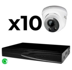 Комплект видеонаблюдения IP 5Мп  KIT-A510IP-ST 10 камер для помещения, аналитика, детекция человека, область вторжения