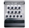 Комплект видеонаблюдения IP 5Мп KIT-A513IP-ST 13 камер для помещения, аналитика, детекция человека, область вторжения