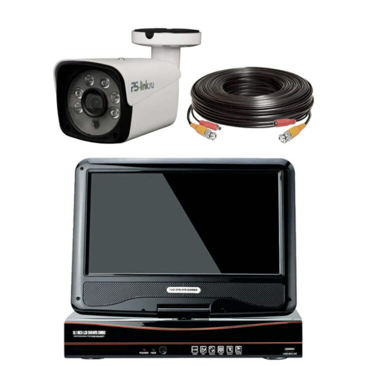 Комплект видеонаблюдения AHD 2Мп Ps-Link KIT-C9201HD / 1 камера / монитор