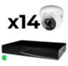 Комплект видеонаблюдения IP 5Мп KIT-A514IP-ST 14 камер для помещения, аналитика, детекция человека, область вторжения